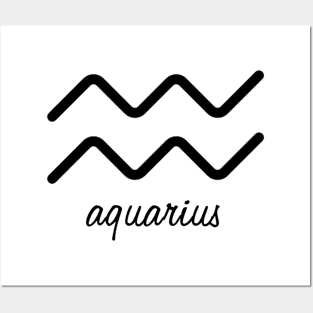 Aquarius Symbol Posters and Art